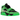 Jordan CJ1 T-Rexx Travis Scott Green Spark sneakers vinkelprofil med grön mockaöverdel, bruna detaljer och distinkta skosnören