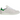 Adidas Stan Smith Cloud White Green Suede sneakers i sidoprofil. Klassisk vit lädersko med grön mockahälkappa, perforerade ränder och vita skosnören.