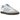 Adidas Samba White Clear Sky sneakers i sidoprofil med ovandel i vitt läder, ljusblå ränder, mockatå och klassisk gummisula