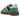 Adidas Handball Spezial Green Pink Velvet sneakers sidoprofil i grön sammet med rosa läderdetaljer, vita skosnören och klassisk brun gummisula
