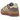 adidas Gazelle Bold Earth Strata Powder Yellow sneakers i sidoprofil med brun ovandel, gula ränder och en hög platåsula