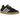Adidas Gazelle Indoor Core Black Wonder White sneakers i vinklad profil med ovandel i svart mocka, vita läderränder och en halvgenomskinlig gummisula.
