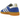 Adidas Handball Spezial 75th Anniversary Collegiate Royal sneakers i sidoprofil med blå mocka, vita ränder och en klassisk brun gummisula