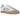 Adidas Samba OG Cloud White Silver Green sneakers i sidoprofil med vit läderöverdel, silvriga detaljer och gröna ränder