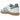 Adidas Samba OG Cloud White Silver Green sneakers i vinklad vy med vit ovandel, silverslag och gröna detaljer