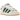 Adidas Campus 00s Crystal White Collegiate Green sneakers i sidoprofil med vit ovandel i läder, gröna detaljer och breda skosnören