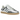Adidas Samba Silver Metallic Cracked Leather sneakers i vinkel, med glänsande metallisk ovandel, klassiska vita skosnören och yttersula i gummi