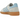 Adidas Handball Spezial Alumina Clear Sky sneakers i en klassisk profilvy med beige ovandel, ljusblå ränder och gummisula.