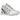 Salomon Speedcross 3 White Alloy Black sneakers i en vinklad vy med vit och grå ovandel, grov yttersula och svart Salomon-logotyp på sidan.