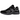 New Balance 2002R Black Dark Grey sneakers i profilvy, som visar en ovandel i svart mesh, grå läderdetaljer och en dämpande vit mellansula