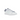 Adidas Stan Smith Core White New Navy sneakers i sidoprofil med vit läderovandel, marinblå häl och perforerade tre ränder på sidan.