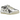 Onitsuka Tiger Mexico 66 Silver Off White sneakers i en snygg vinklad vy med glänsande silverovandel, off-white detaljer och klassiska svarta ränder