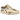 Onitsuka Tiger Mexico 66 Gold White sneakers i profil med guldfärgat läder, vita ränder, klassisk tåkappa i mocka och tunn yttersula