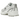New Balance 740v2 White Silver Reflection sneakers i en vinklad vy med vita meshdetaljer, silverfärgade överlägg och klassisk N-logotyp