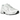 New Balance 740 Triple White sneakers i vinklad profil med vit ovandel i mesh och syntetiska lager samt en dämpad vit sula