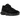 New Balance 9060 Triple Black sneakers i profil som visar en helt svart ovandel med detaljerade läderpaneler, mesh och en tjock skulpturell mellansula.