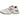 New Balance 9060 Linen Sandstone sneakers sedda från sidan med en kombination av beige och creme mesh och mocka med vita detaljer och chunky sula.