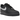 Nike Air Force 1 Low Black Grey sneakers i sidoprofil med svart ovandel i läder grå detaljer och en klassisk vit sula