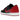 Jordan 1 Retro Low OG Banned sneakers i vinklad vy med svart och röd läderöverdel samt vit mellansula och snören