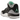 Jordan 3 Retro Green Glow sneakers i vinkelad vy med svart ovandel i läder, gröna detaljer och klassiskt elefanttryck