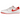 Jordan 1 Retro Low OG University Red sneakers i sidoprofil med röd och vit läderöverdel, klassisk snörning och platt gummisula