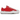 Maison Mihara Yasuhiro Hank OG Sole Canvas Low Red sneakers i sidoprofil med röd kanvasöverdel och karakteristisk smält vit sula