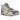 Nike Air Trainer 1 SP Travis Scott Grey Haze sneakers i vinkelad vy med grå mocka och karakteristisk omvänd swoosh