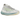 Adidas Yeezy Boost 380 Alien Blue sneakers i vinklad vy med ljusblå och vit Primeknit-ovandel samt halvtransparent mellansula