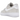 Nike Air Force 1 Low '07 Light Bone White sneakers i sidoprofil med vit överdel i läder, ljusgrå detaljer och tjock sula.