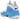 Nike Air Foamposite Pro University Blue sneakers i vinkelvisning med blå övredel i Foamposite, svarta detaljer och semi-transparent sula