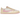 Jordan 1 Retro Low OG SP Travis Scott Shy Pink sneakers i sidoprofil med rosa swoosh, vit läderöverdel och bruna detaljer