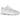 Nike Air More Uptempo Low Triple White sneakers i sidoprofil med helvit leraovan, stora 'AIR' detaljer och klassisk snörning.