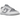Nike Dunk Low Retro White Grey sneakers i sidoprofil med vit läderöverdel, grå overlays och klassisk snörning
