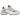 New Balance 9060 Sea Salt Castlerock sneakers i vinklad vy med vit mesh, grå mocka och tjock gummisula