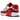 Nike Air Max 90 Peony Light Crimson sneakers i sidoprofil med ljusrosa mesh-ovandel, vit mellansula och röd swoosh