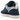 UGG Lowmel Dark Indigo Sea Salt sneakers i sidoprofil med mörkblå ovandel, snören och vit sula