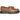 Dr. Martens Adrian Woven Loafers British Tan sneakers i vinklad vy med vävd läderovandel i brunt och de karakteristiska gula sömmarna längs sulan