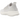 adidas Ultra Boost 5.0 Triple White sneakers i vinklad profil med vit Primeknit-ovandel, vita skosnören och dämpad sula