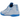 Nike Kobe 9 EM Low Protro TB Hydrogen Blue sneakers i sidoprofil med ljusblå ovandel, vit sula och svart swoosh