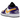 Jordan 1 Low SE Lakers sneakers i vinkelvisning med lila och gula läderdetaljer, vit midsula och svarta skosnören