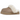 UGG Disquette Slipper Sand sneakers i vinkel med mjuk mockaovandel, synlig päls och kraftig platåsula