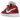 Jordan 1 Low Chicago Flip sneakers i vinkel med röd och vit läderöverdel, svarta detaljer och klassisk snörning