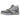 Nike Air Trainer 1 SP Travis Scott Grey Haze sneakers i sidoprofil med grå ovandel, blå skosnören och tydlig logotyp