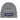 Supreme New Era Box Logo Beanie sneakers ses framifrån i heather grey ullblandning med den ikoniska röda och vita Box logotypen broderad på framsidan.