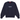 Supreme Washed Box Logo Crewneck Navy sneakers frontvy av marinblå sweatshirt med vit broderad logotyp på bröstet och tvättat tyg