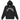 Supreme Champion Hooded Sweatshirt Black sneakers är här felaktigt angivet; svart luvtröja med synligt logotryck och dragsko i huvan