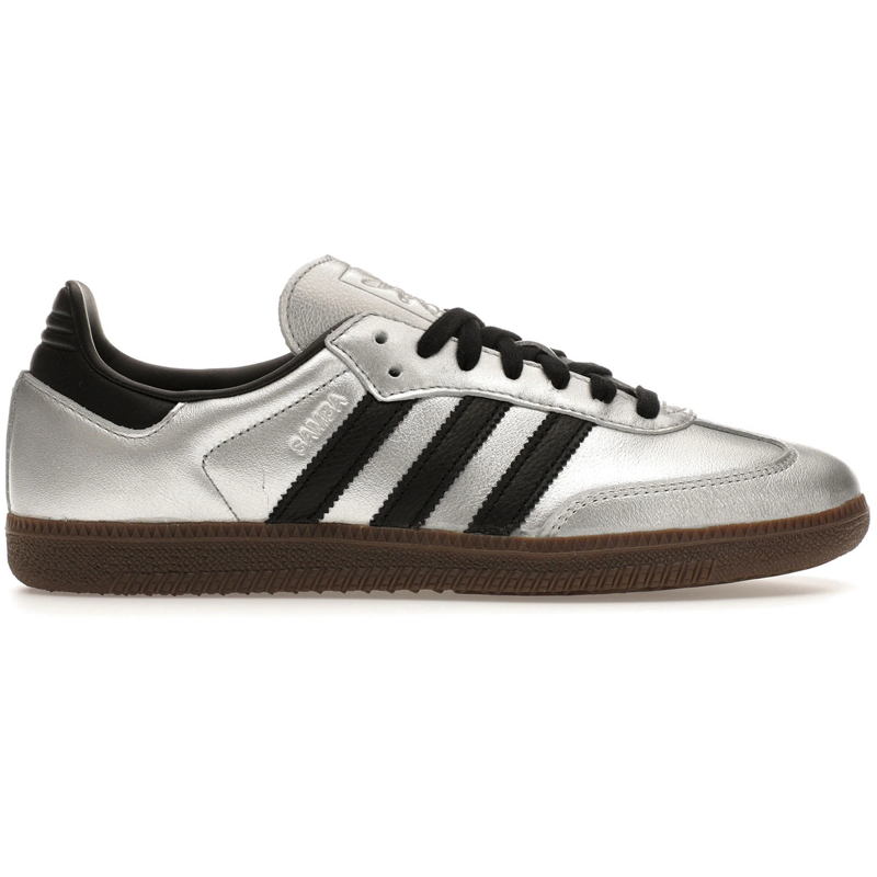 Adidas Samba OG Silver Metallic Black Gum