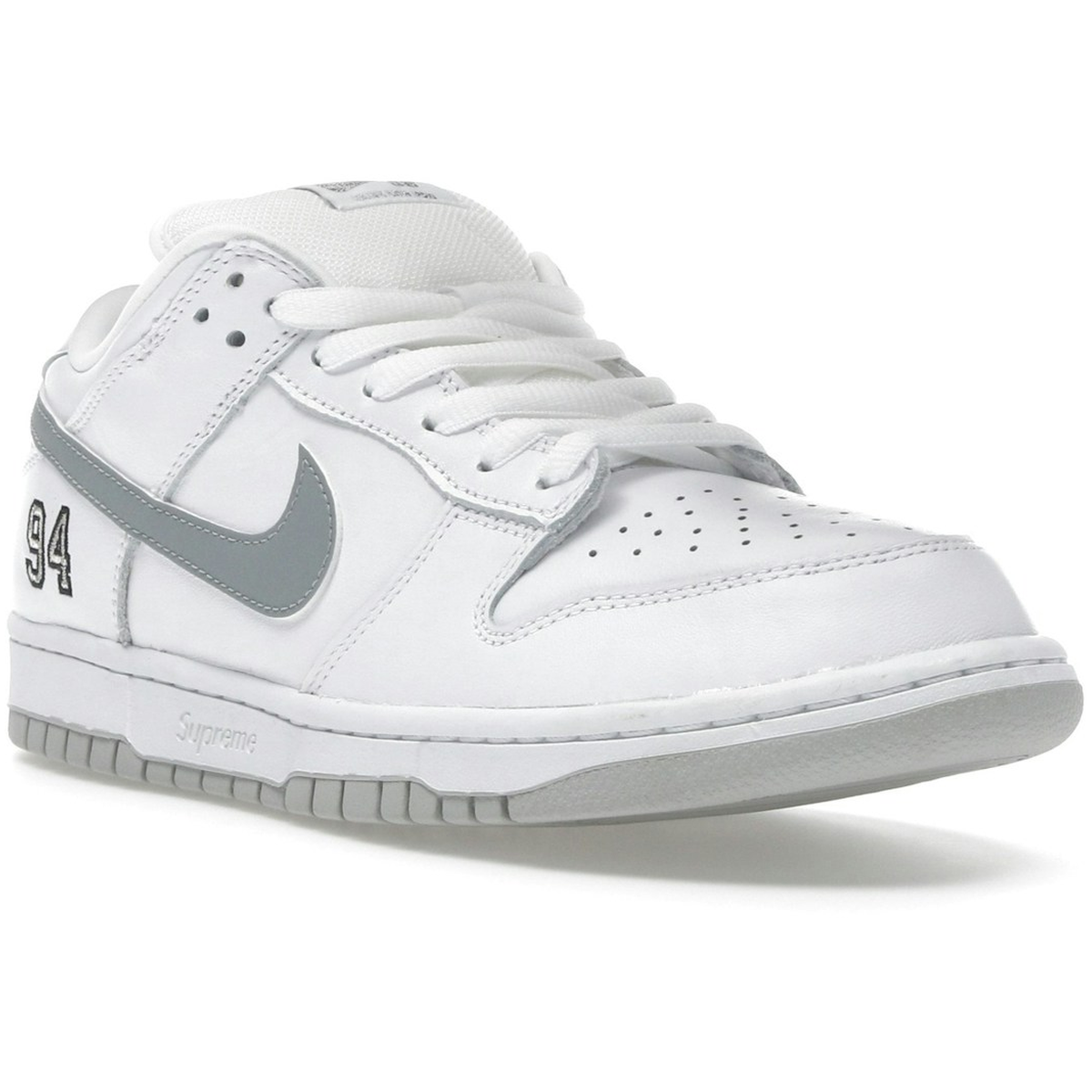 Miniatyrbild av Nike SB Dunk Low Supreme 94 White Metallic Silver 2